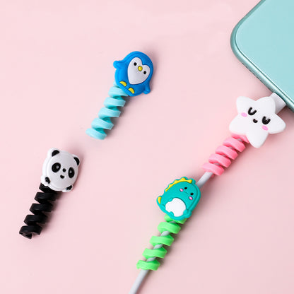 Protecteur et Organisateur de Câble USB en Spirale Cartoon