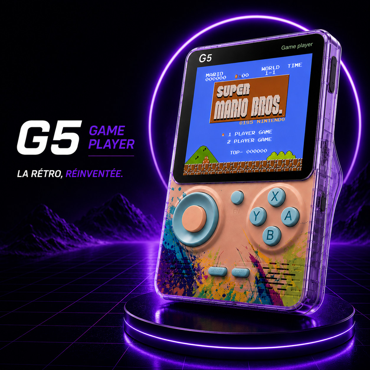 TechNova G5™ – Console Rétro Portable | 20 000 Jeux Inclus