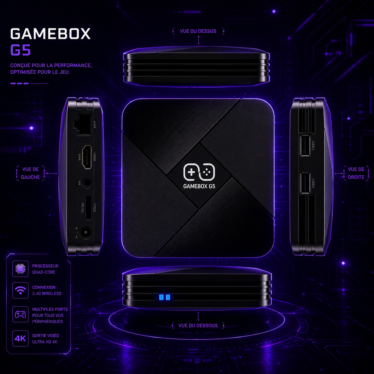 G5-Spielekonsole mit Dual-System und drahtlosem Gamecontroller