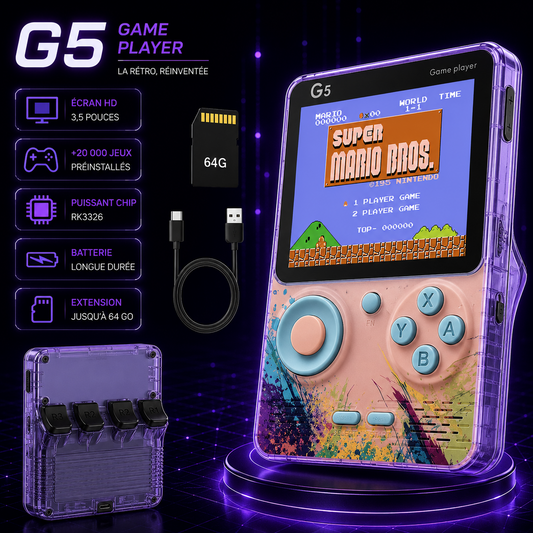 TechNova G5™ – Tragbare Retro-Konsole | 20.000 Spiele inklusive